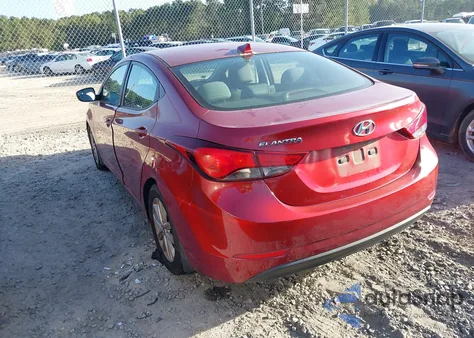 2016 Hyundai Elantra Se z USA, uszkodzony, nr VIN 5NPDH4AE9GH672776